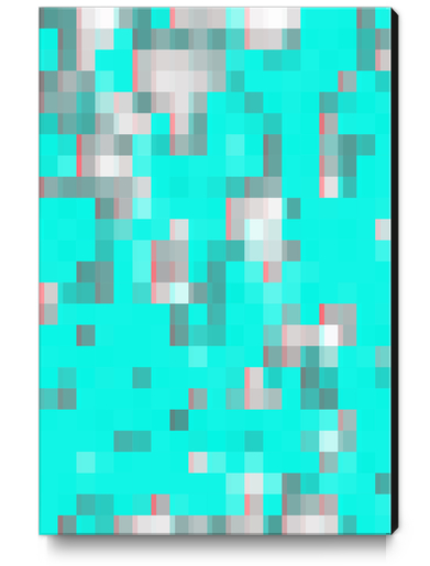 geometric pixel square pattern abstract background in blue Canvas Print by Timmy333