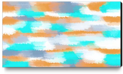 orange and blue painting abstract  Canvas Print by Timmy333