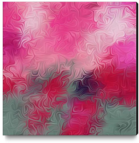 pink red and green painting abstract background Canvas Print by Timmy333