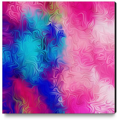 pink blue and green painting abstract background Canvas Print by Timmy333