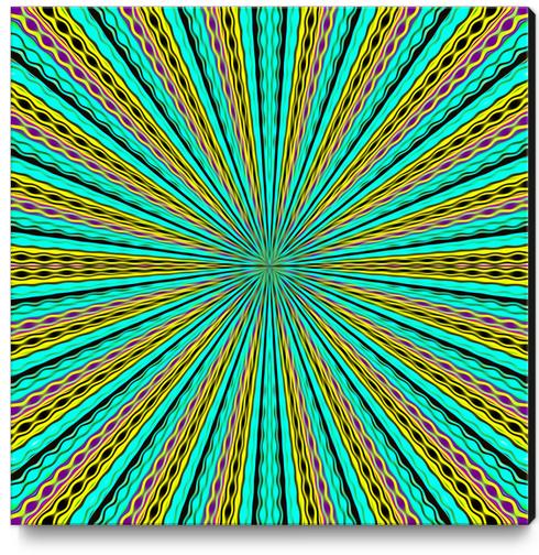 green yellow purple and black abstract pattern background Canvas Print by Timmy333