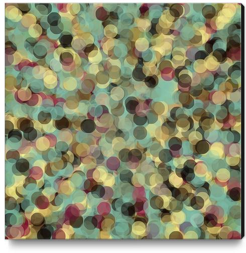 pink yellow green and blue circle pattern abstract background Canvas Print by Timmy333