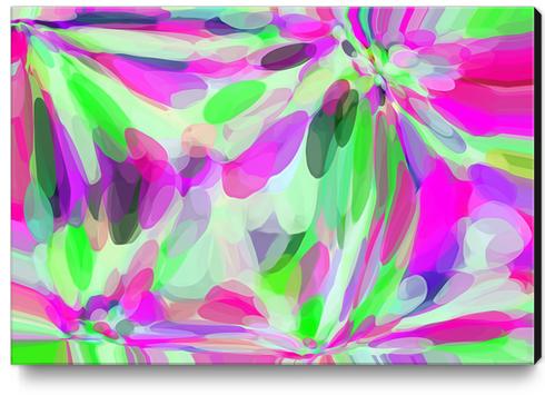 pink purple and green circle pattern abstract background Canvas Print by Timmy333