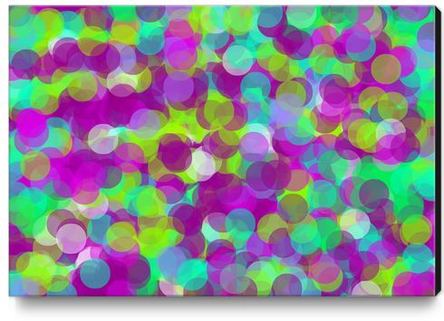 purple blue and green circle pattern abstract background Canvas Print by Timmy333