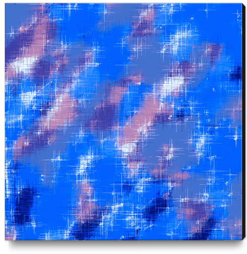 painting texture abstract background in blue pink Canvas Print by Timmy333