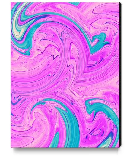 pink and blue spiral painting texture abstract background Canvas Print by Timmy333