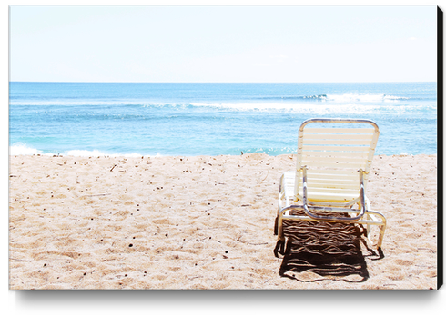 sandy beach with blue water in summer Canvas Print by Timmy333