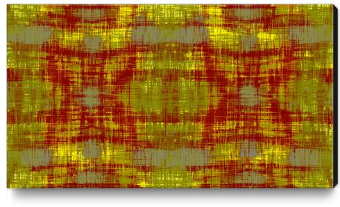 red and yellow plaid pattern abstract background Canvas Print by Timmy333