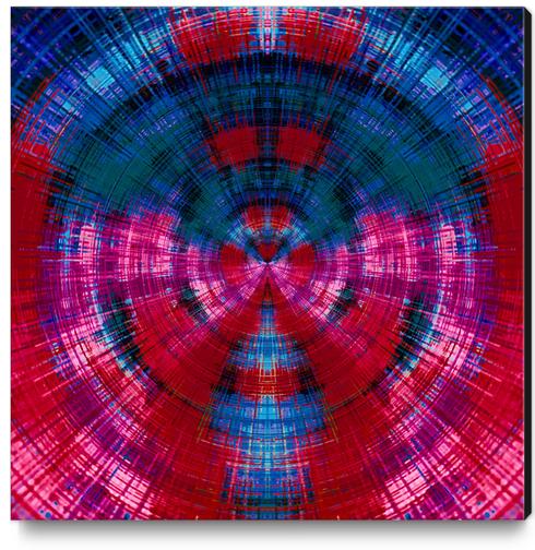 red pink purple and blue circle plaid pattern abstract background Canvas Print by Timmy333