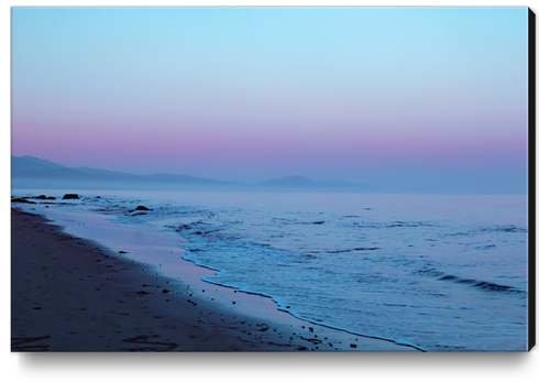 vintage sunset sky at the beach Canvas Print by Timmy333