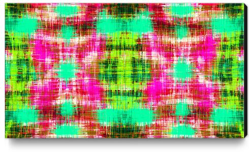 pink green blue and red plaid pattern abstract background Canvas Print by Timmy333