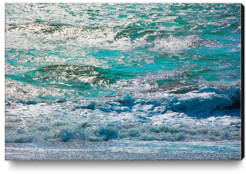 blue ocean wave texture abstract background Canvas Print by Timmy333