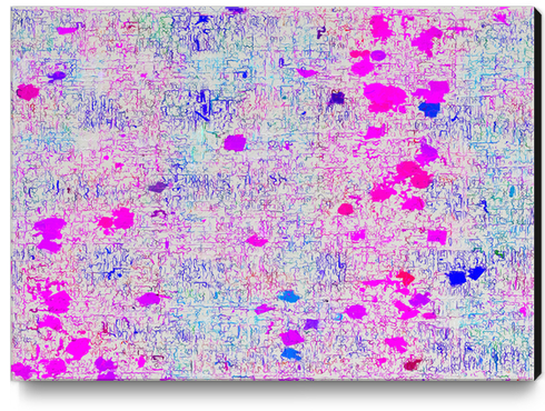 psychedelic abstract art texture background in pink purple blue Canvas Print by Timmy333