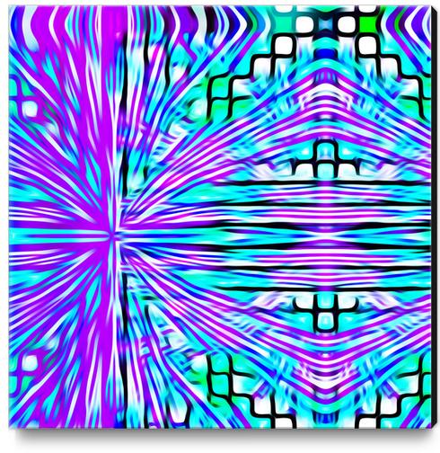 pink blue and green line pattern abstract background Canvas Print by Timmy333