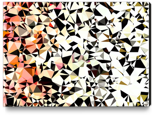 geometric triangle pattern abstract in pink brown black Canvas Print by Timmy333