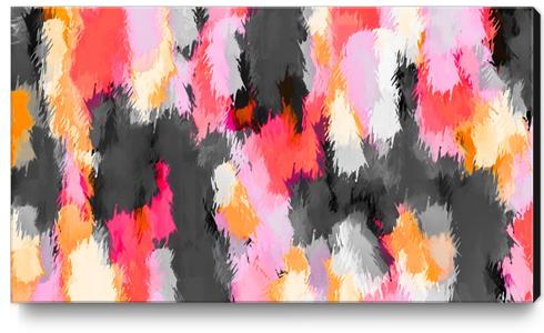 pink orange and black painting texture abstract background Canvas Print by Timmy333