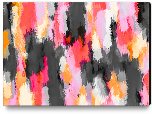 pink orange and black painting texture abstract background Canvas Print by Timmy333