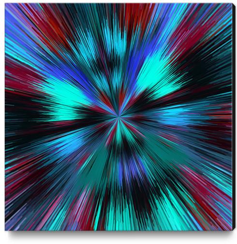 blue green red and black symmetry abstract background Canvas Print by Timmy333