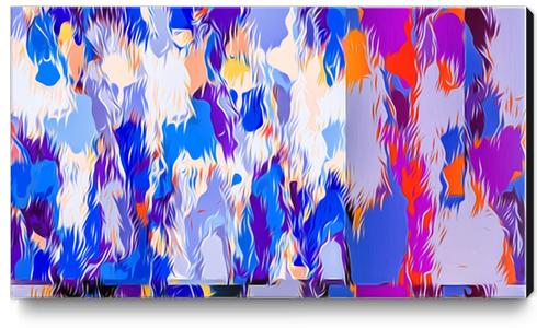 blue purple pink orange and red painting abstract background Canvas Print by Timmy333