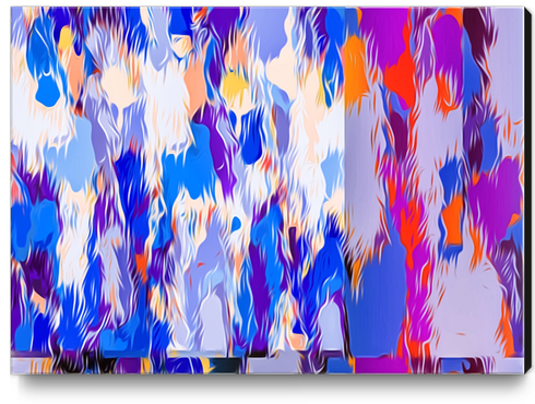 blue purple pink orange and red painting abstract background Canvas Print by Timmy333