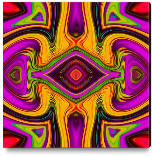 pink purple yellow green red symmetry art abstract background Canvas Print by Timmy333