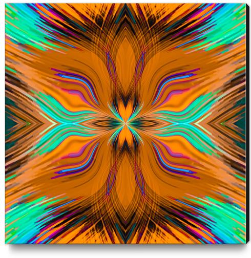 brown green pink and blue spiral line pattern abstract background Canvas Print by Timmy333