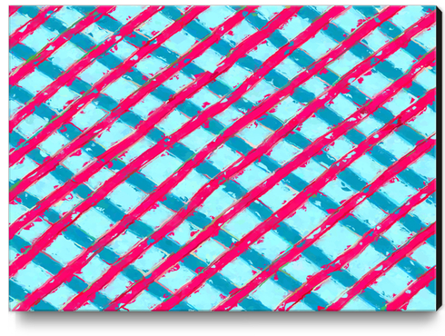 line pattern painting abstract background in blue and red Canvas Print by Timmy333