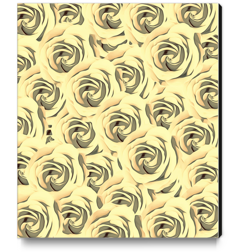 blooming yellow rose pattern texture abstract background Canvas Print by Timmy333