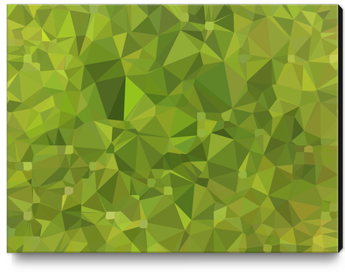 geometric triangle shape pattern abstract in green Canvas Print by Timmy333