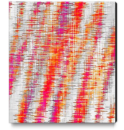 orange red and pink painting texture abstract with white background Canvas Print by Timmy333