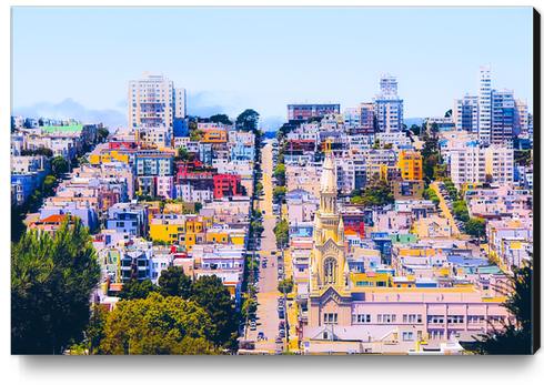 city view at San Francisco, USA,with blue sky Canvas Print by Timmy333