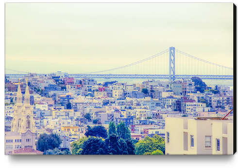 bridge and city view at San Francisco, USA Canvas Print by Timmy333