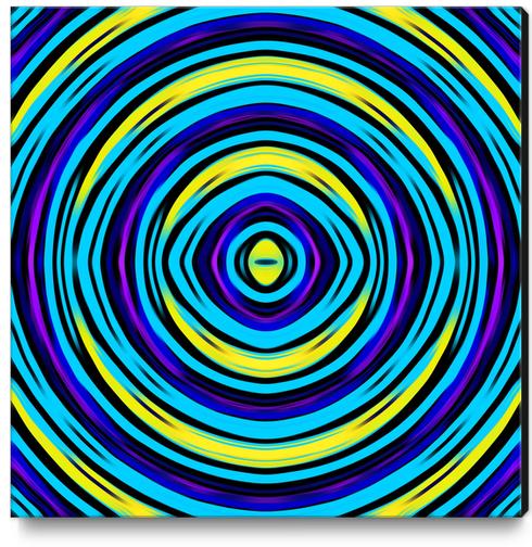 blue pink yellow circle pattern abstract background Canvas Print by Timmy333