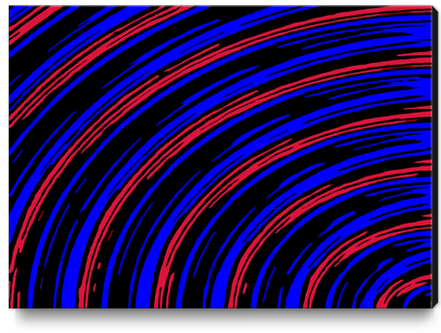 graffiti line drawing abstract pattern in blue red and black Canvas Print by Timmy333