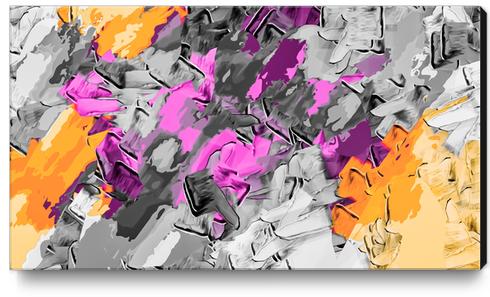 pink purple and orange painting texture abstract background Canvas Print by Timmy333