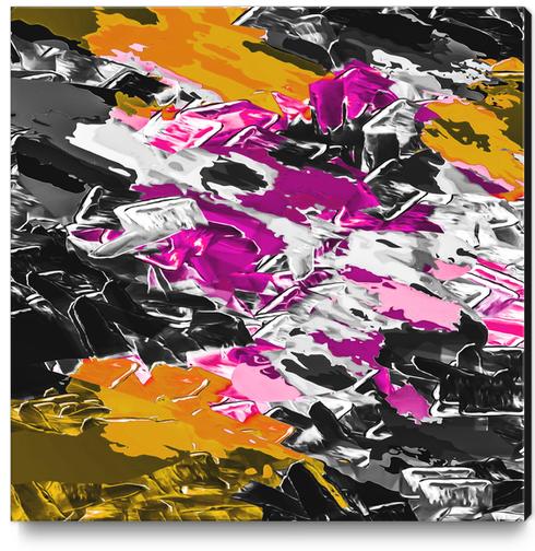 purple pink yellow brown black painting texture abstract background Canvas Print by Timmy333