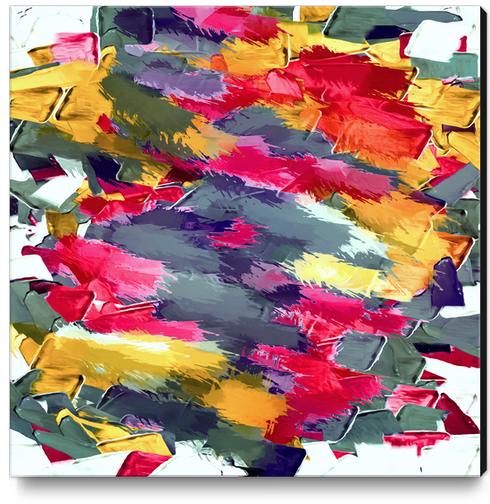 red purple yellow painting texture abstract background Canvas Print by Timmy333