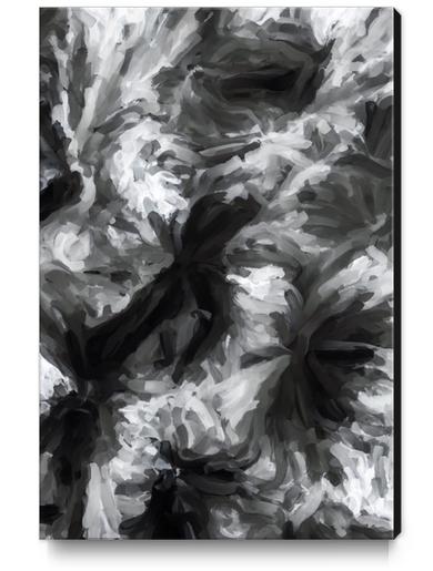 black and white abstract painting texture background Canvas Print by Timmy333