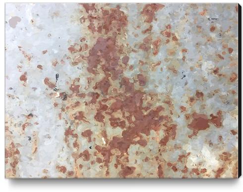 brown rusty surface with blue background Canvas Print by Timmy333