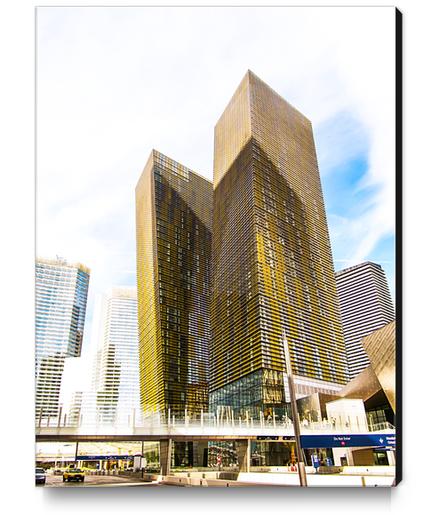 twin yellow buildings at Las Vegas, USA Canvas Print by Timmy333