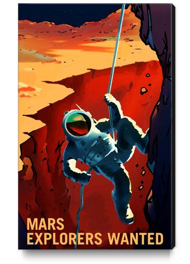 Explorers Wanted on the Journey to Mars - NASA KSC Space Tourism Poster Canvas Print by Space Travel