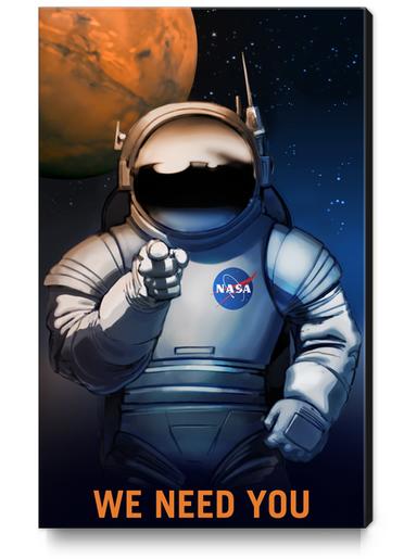 We Need You - NASA KSC Space Tourism Poster Canvas Print by Space Travel