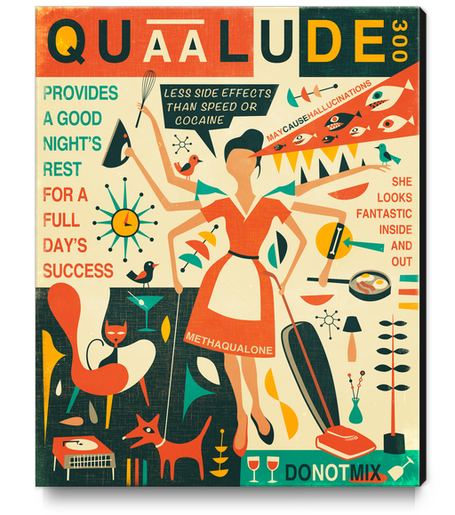 Q IS FOR QUAALUDE Canvas Print by Jazzberry Blue