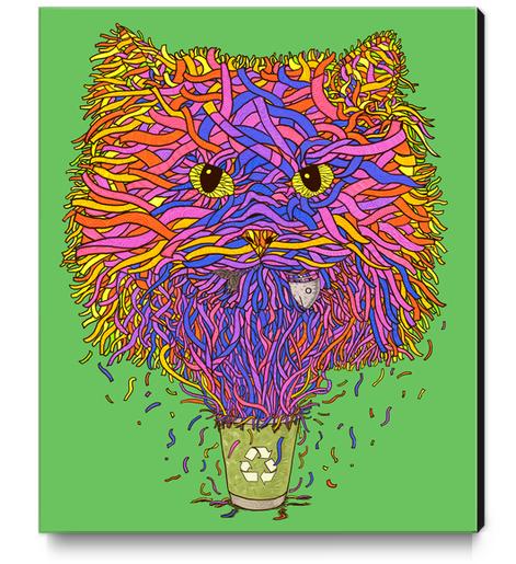 Recycle cat Canvas Print by Tummeow