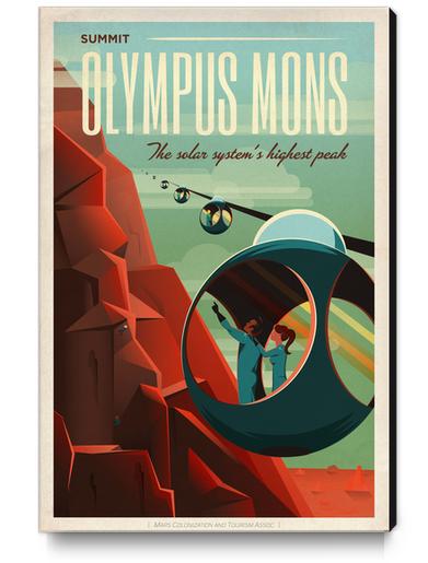 SpaceX Summit Olympus Mons - The Solar System's Highest Peak - SpaceX Mars Tourism Poster Canvas Print by Space Travel