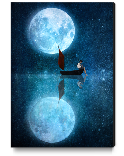 The Moon And Me Canvas Print by DVerissimo