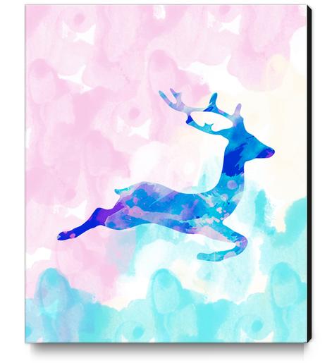 Abstract Deer Canvas Print by Amir Faysal