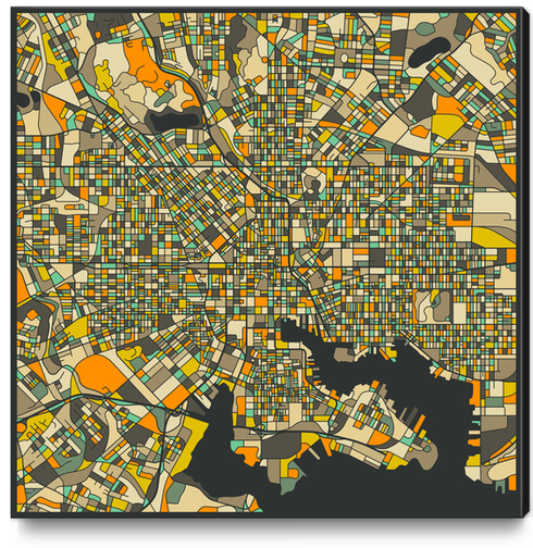 BALTIMORE MAP 2 Canvas Print by Jazzberry Blue