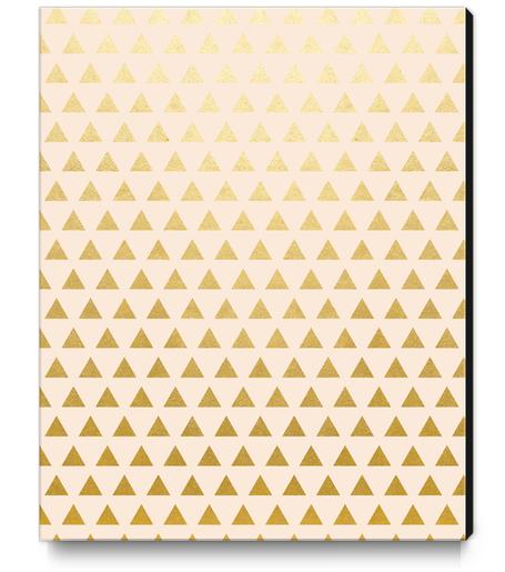 Blush + Gold Triangles Canvas Print by Uma Gokhale