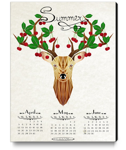 deer summer Canvas Print by Manoou